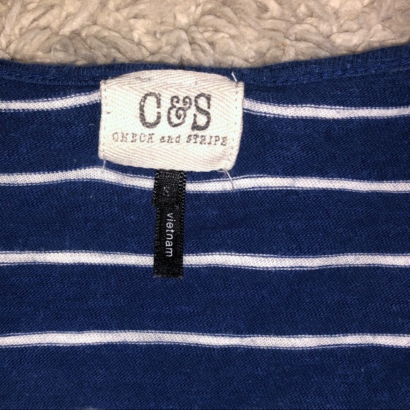 5/$20 C&S size small striped quarter sleeve top - Picture 2 of 2